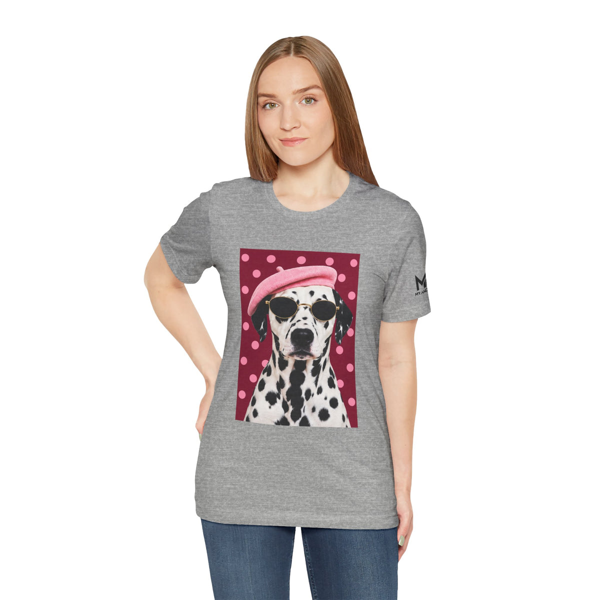 MR ANDERSON™ Women’s Pink Beret Dalmatian — Premier A3 Tee